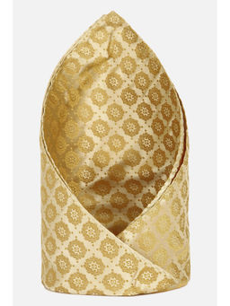 Louis Philippe - Men Yellow Embroidered Party Pocket Square