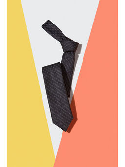 Louis Philippe - Men Grey Printed Tie