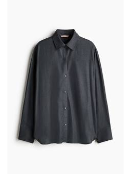H&M - Women Grey Lyocell Twill Shirt