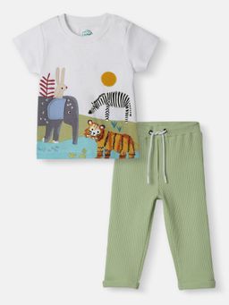 Nautinati - Boys Printed T-shirt with Trackpant