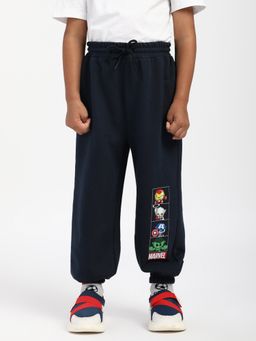 Nautinati - Boys Black Marvel Print Joggers