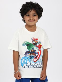 Nautinati - Boys Marvel Avengers Print Cotton T-Shirt