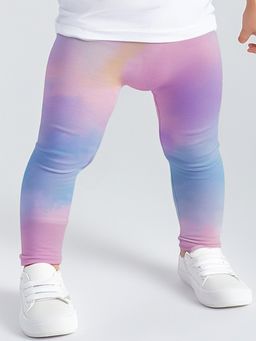 Nautinati - Girls Cotton All-over Tie & Dye Print Leggings