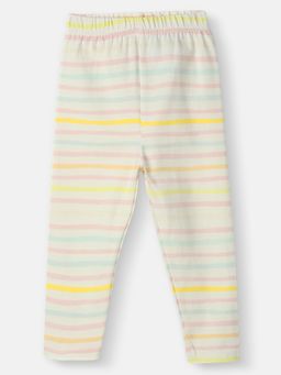 Nautinati - Girls Cotton Printed Stripes Leggings