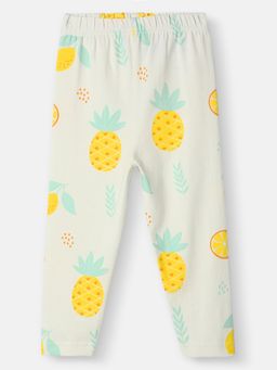 Nautinati - Girls Cotton All-over Pineapple Print Leggings
