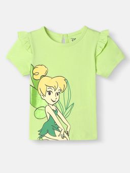 Nautinati - Girls Green Cotton Disney Regular Princess Top