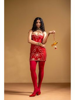 Baise Gaba - Naaz Red Bodycon Mini Dress