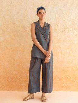 MoonTara - Teal Cotton Top with Pant