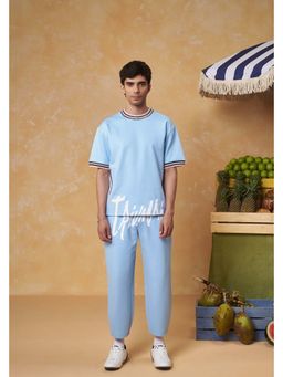 Muvazo - Triumph Blue Cotton Printed Co-Ord
