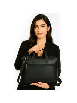 Nautica - Unisex 16-Inch PU Laptop Bag With Detachable Strap - Black