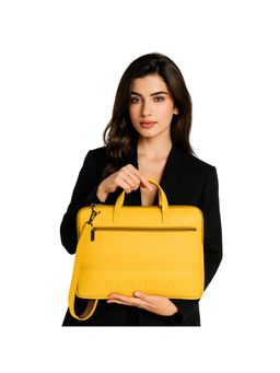Nautica - Unisex 16-Inch PU Laptop Bag With Detachable Strap - Yellow