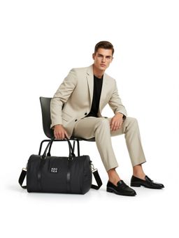 Nautica - Unisex 26L Premium Polyester Duffel Bag With Detachable Strap - Black