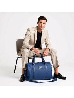 Nautica - Unisex 26L Premium Polyester Duffel Bag With Detachable Strap - Navy Blue