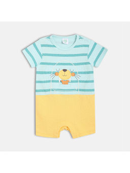 MINI KLUB - Cotton Striped Applique Romper