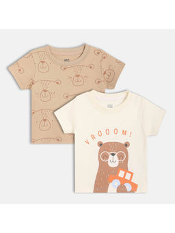 MINI KLUB - Cotton Printed T-Shirt (Pack Of 2)