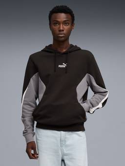 Puma - Men Black Colorblock Cotton Hoodie