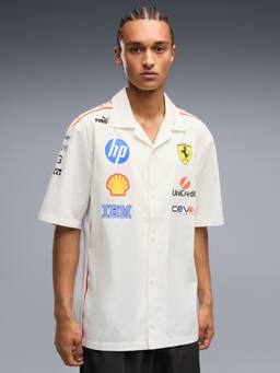 Puma - Unisex White Printed Cotton Shirt