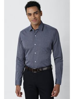 Peter England - Men Navy Blue Formal Shirt