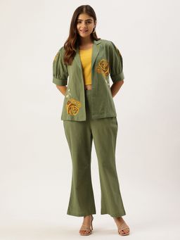 STUDIO MISRI - Green Embroidered Inner with Co-Ord Set