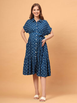 Zelena - Nancy Tie-Dye Maternity and Nursing Shirt Dress