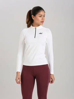 AESTHETIC NATION - White Pulse Zip Up Sweatshirt