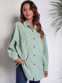Oh Rare - Green Shirt Collar Neck Style