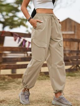 Oh Rare - Women Beige Cargos Pants