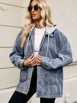 Oh Rare - Blue Hooded Denim Jacket