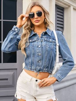 Oh Rare - Women Solid Spread Collar Pockets Jacket