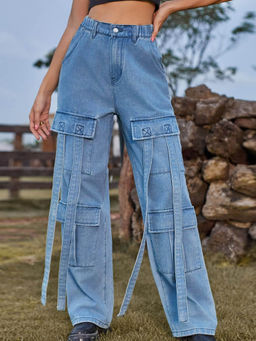 Oh Rare - Women Blue High-Rise Light Fade Clean Look Jeans