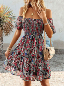 Oh Rare - Multi-Color Fit and Flare Dress