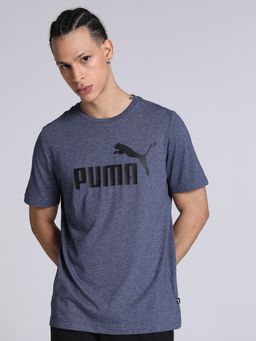 Puma - Essentials Heather Mens Blue T-shirt