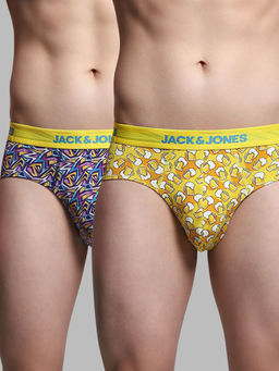 Jack & Jones - Jack and Jones Men Printed Briefs (Pack of 2)