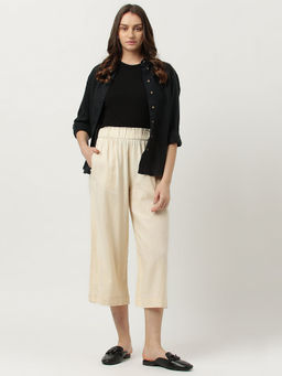 Marks & Spencer - Linen Solid Coloured Mid Calf Culottes