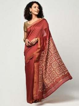 Fabindia - Cotton Silk Applique Work Sari
