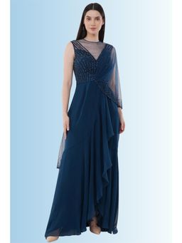 Anjali Kanwar - Blue Embellished/Sequined Cora Gown
