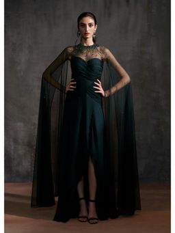 Anjali Kanwar - Green Embellished/Sequined Alya Gown