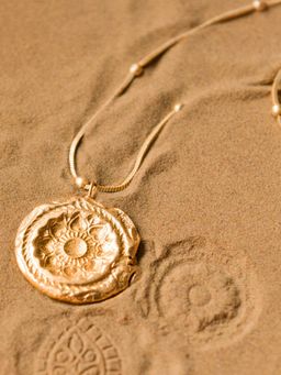 Kassa - Women's Gold Floral Statement Necklace