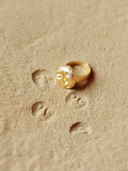 Kassa - Women's Gold Adjustable Statement Ring