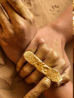 Kassa - Women's Gold Adjustable Statement Ring