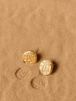 Kassa - Women's Gold Statement Stud Earrings