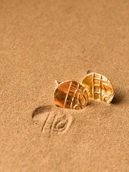 Kassa - Women's Gold Statement Stud Earrings