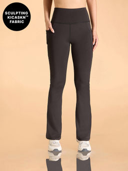 Kica - High-Waist Flare Pants in KICASKN™ Sculpting Stretch Fabric with Pockets