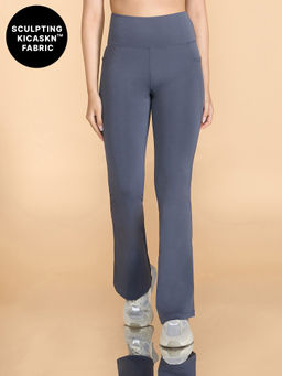 Kica - High-Waist Flare Pants in KICASKN™ Sculpting Stretch Fabric with Pockets