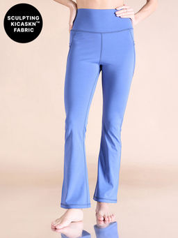 Kica - High-Waist Flare Pants in KICASKN™ Sculpting Stretch Fabric with Pockets