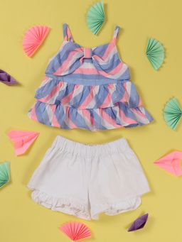 Nautinati - Multicolor Coloured Printed Westernwear Girls (Set of 2)