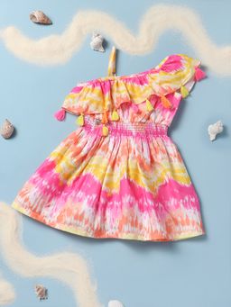 Nautinati - Girls Pink & Yellow Dress