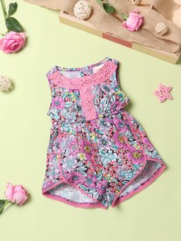 Nautinati - Girls Floral Printed Playsuit