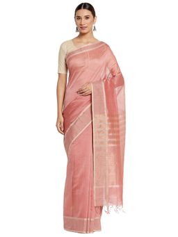 Fabindia - Cotton Silk Maheshwari Sari (Pink)