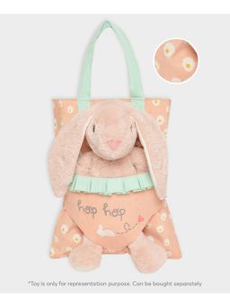 Mi Arcus - Printed Travel-Friendly Tote Bag with Small Outside Pocket for Toy Storage